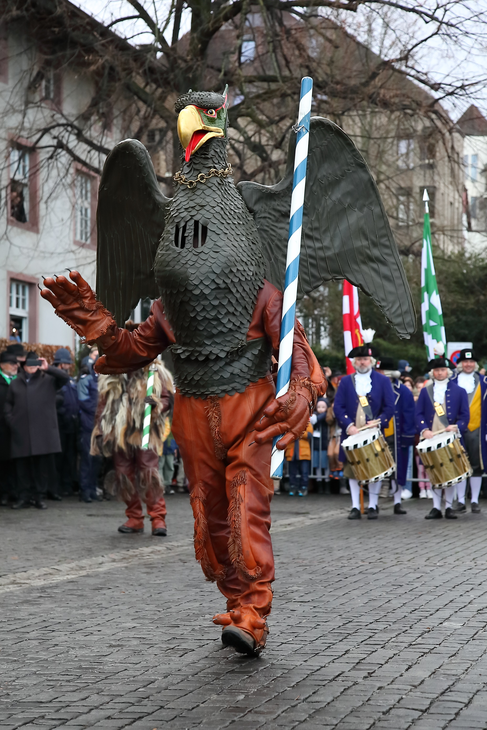 Il costume del Vogel Gryff pesa circa 44 chili © Alain Grimm, 2023